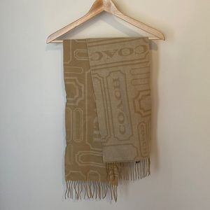 Coach Signature Wool/Cashmere Scarf